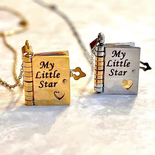 💎 HjärtBok™ – Öppningsbar bokhalsband med budskap