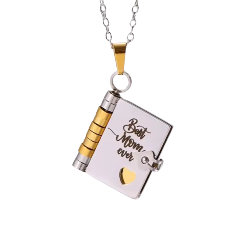 💎 HjärtBok™ – Öppningsbar bokhalsband med budskap