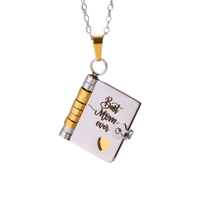 💎 HjärtBok™ – Öppningsbar bokhalsband med budskap