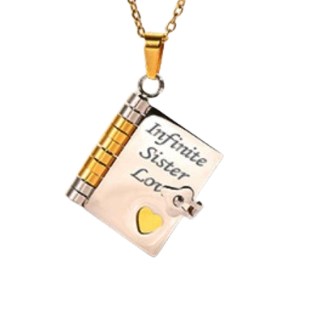 💎 HjärtBok™ – Öppningsbar bokhalsband med budskap