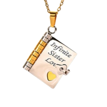 💎 HjärtBok™ – Öppningsbar bokhalsband med budskap