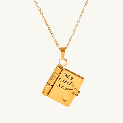 💎 HjärtBok™ – Öppningsbar bokhalsband med budskap