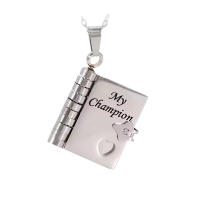 💎 HjärtBok™ – Öppningsbar bokhalsband med budskap