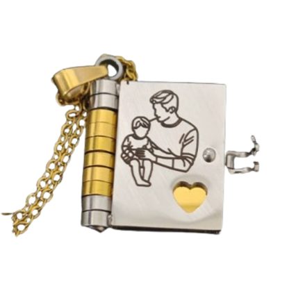 💎 HjärtBok™ – Öppningsbar bokhalsband med budskap