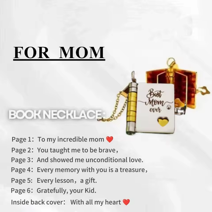 💎 HjärtBok™ – Öppningsbar bokhalsband med budskap